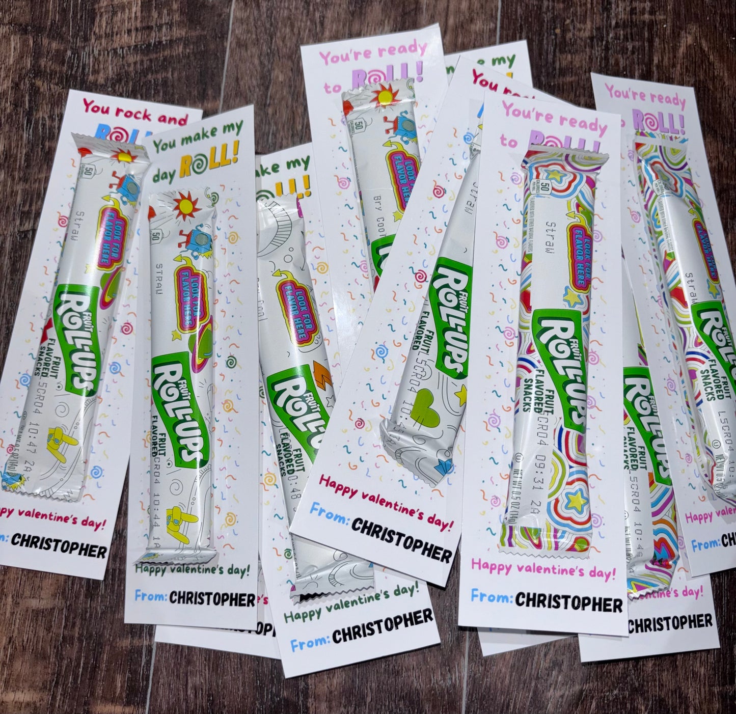 Fruit Roll Ups Valentine Cards