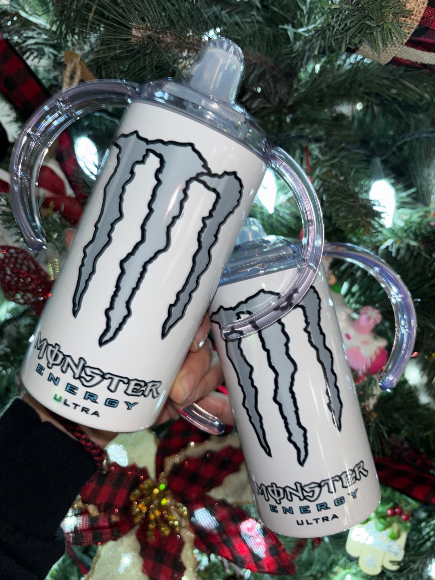 White Monster Sippy Cup