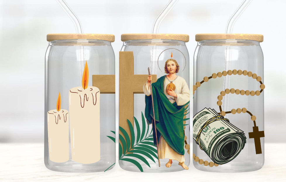 San Judas Glass Cup