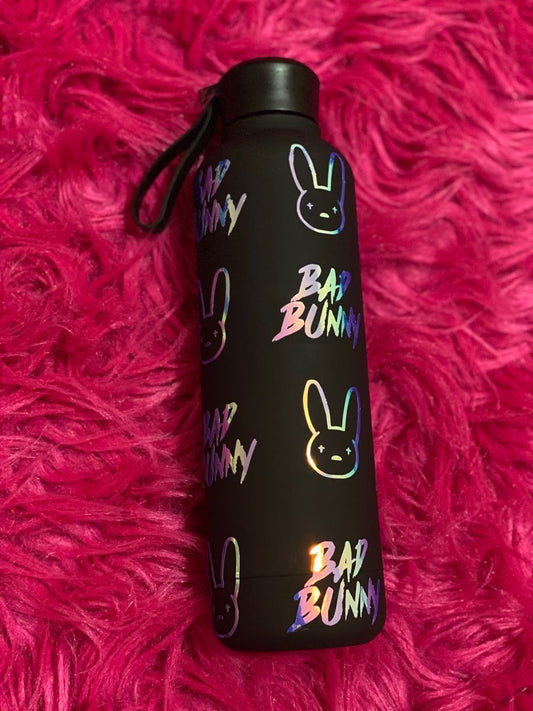 Bad Bunny Black Water Bottle