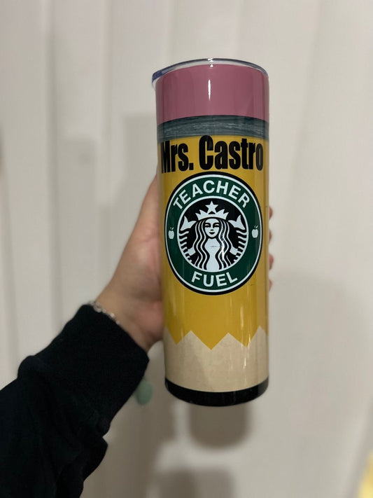 Teacher Pencil Tumbler